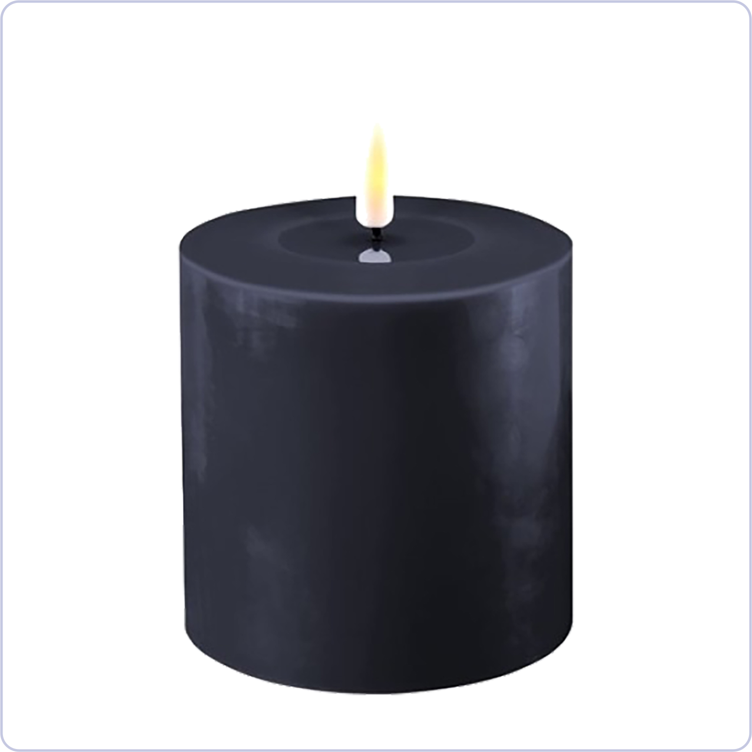 Bunzlau Kaars 10x10cm (H101) - Donkerblauw (111B)