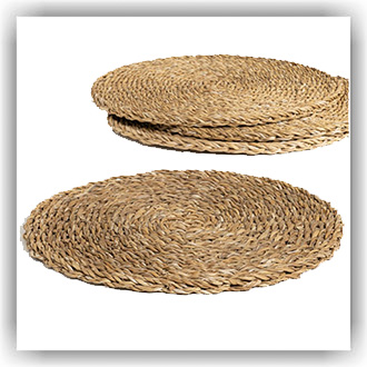 60RPL1 Set 4 wheat placemats Ø38 cm