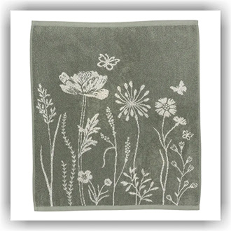 Bunzlau Setje Wild Flowers olijfgroen (TS46)