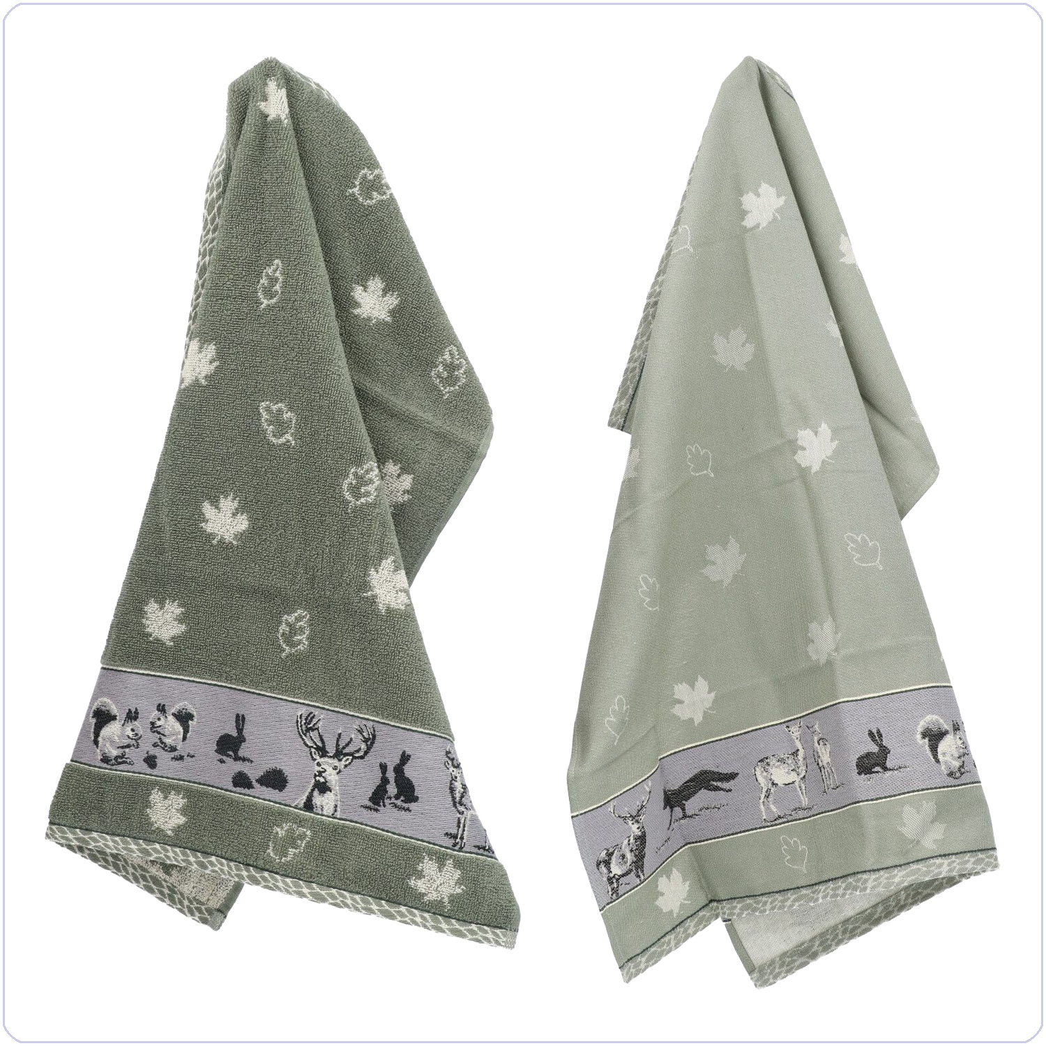 Bunzlau Setje Bosdieren olijfgroen (TS73)